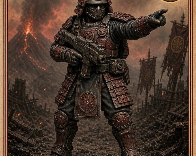 Ashen Kensei Recon Squad | 5, 10 or 20 Resin Sci-Fi Samurai Miniatures | HGM Exclusive