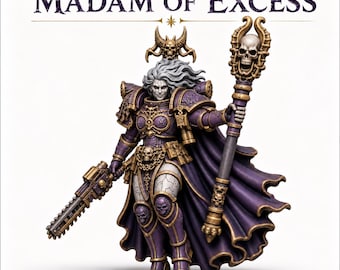 Chaos Lord - Madam of Excess - Marble Faction - Highland Gaming Minis Exclusive - Sci-Fi Resin Character