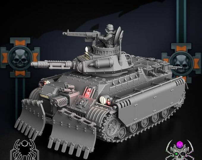 Korps Of Ashes - Gargantua • 32mm Grimdark tank for Sci-Fi Wargames & TTRPG | Eight Legs Miniatures mini