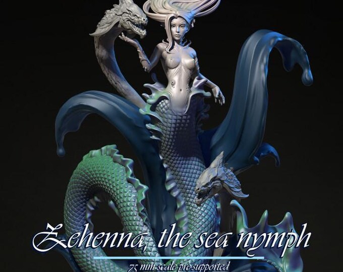 Zehenna, the sea nymph – Dungeons and Maidens Fantasy Character Miniature