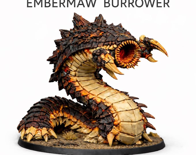 Embermaw Burrower Myths and Legends Exclusive Highland Gaming Minis - Tabletop Wargaming for Grimdark | Alternative  | OPR Sci-Fi mini