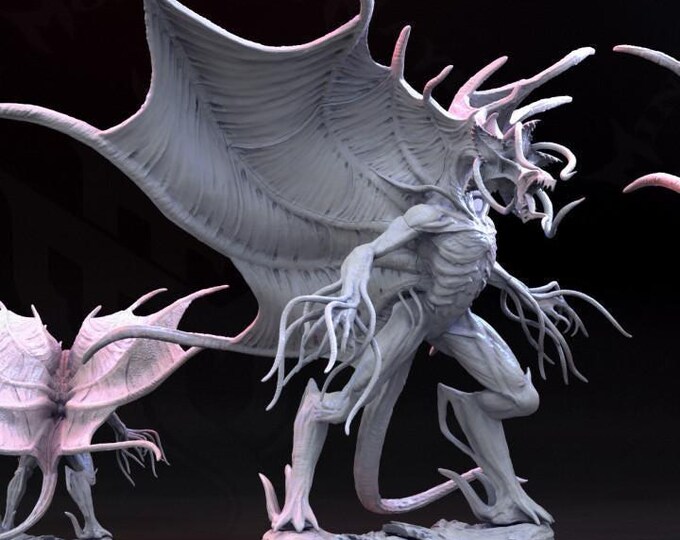 Chaos Mind Flayer Dragon Fantasy Miniature - Mini Monster Mayhem Fantasy Resin Miniature