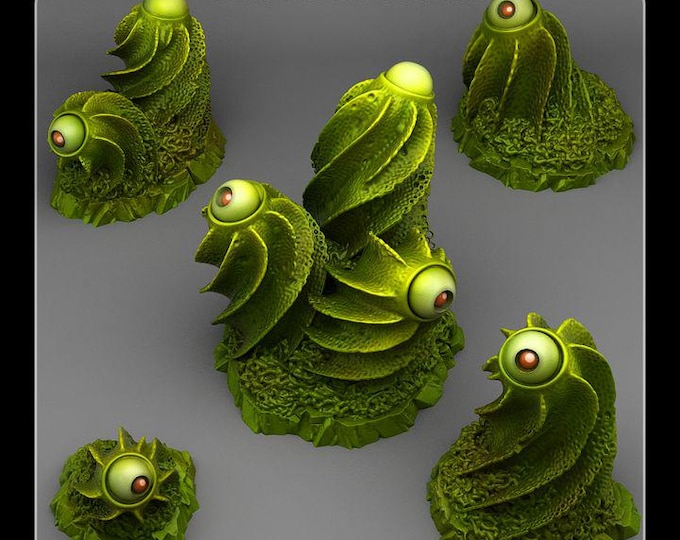 Toxic Sewer Eye Plants Wargaming Terrain Objectives | Fantastic Plants and Rocks | PathFinder | Mini | Dungeons and Dragons | Fantasy | RPG