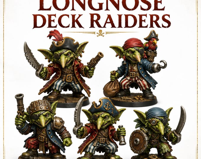 Goblin LongNose Deck Raiders - Charity Miniature Series - HighlandGamingMinis Tabletop Wargaming sci-fi Grimdark