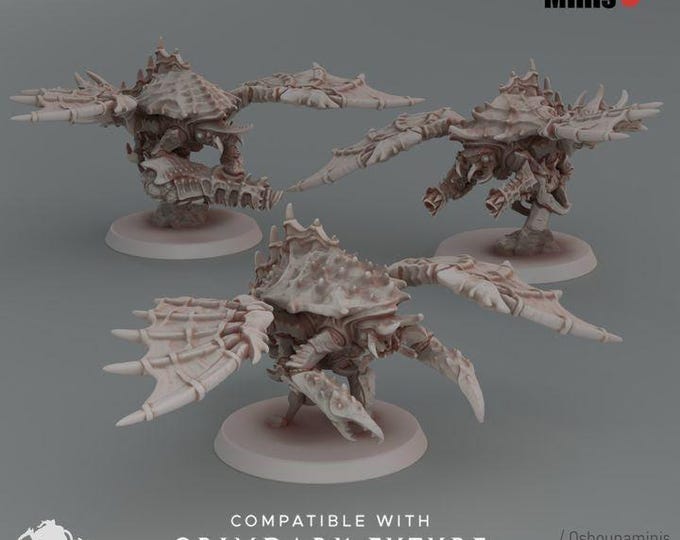 Flying Lobster Warriors (1 - Oshounaminis - Deep Hive - Sci-Fi - Resin Vehicle
