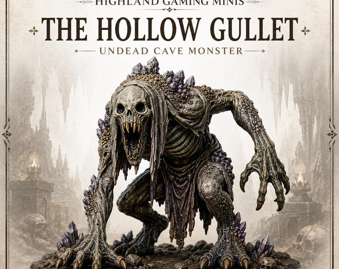 The Hollow Gullet – Undead Dark Fantasy Monster Miniature  - Highland Gaming Minis Exclusive Sci-Fi Resin Monster - DnD