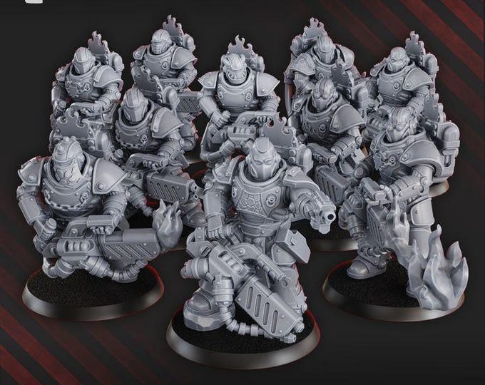 Dragon armour squad Modular - Empire - Grimdark - DakkaDakka - Sci-Fi Grimdark Squad Miniatures