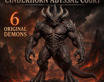 Cinderhorn Abyssal Court Resin Miniatures | 6 Original Demons | HGM Bestiary