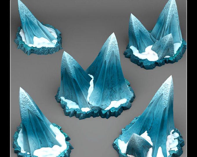 Frost Death Spikes Wargaming Terrain Objectives | Fantastic Plants and Rocks | PathFinder | Mini | Dungeons and Dragons | Fantasy | RPG