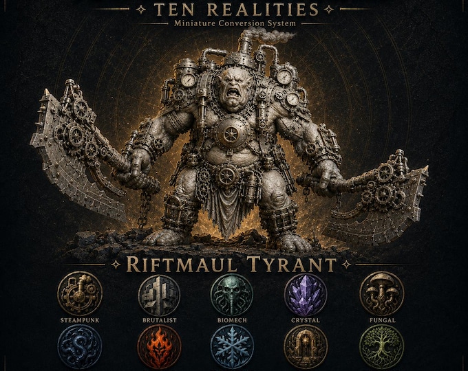 Riftmaul Tyrant | Choose 1 of 10 Fantasy Brute Resin Miniature Styles | 32–120mm | HGM Exclusive