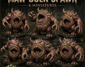 Maw-Bulk Spawn - HGM Exclusive Resin Fantasy Monster Miniatures - 6 Pieces