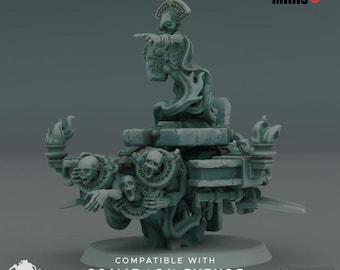 Emperor of Destruction - Doomed Empire - Oshounminis Tabletop wargaming miniature for Grimdark | OPR | Sci-fi Living Metal