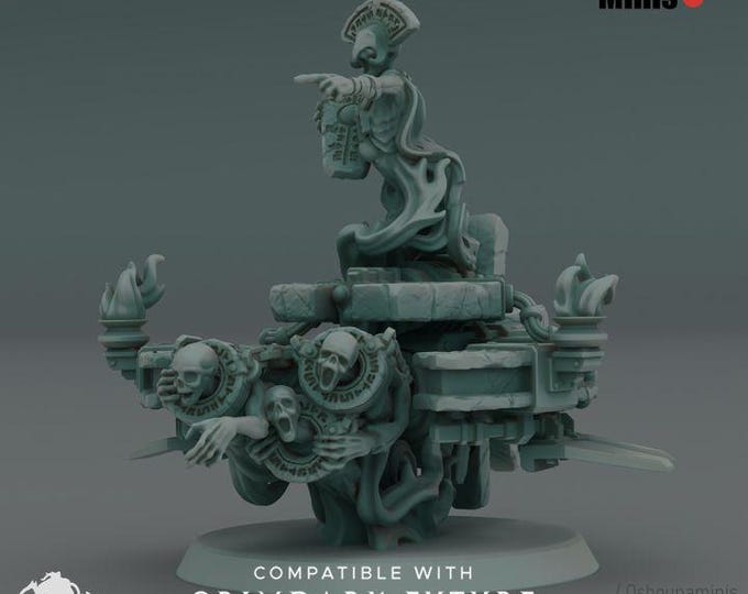 Emperor of Destruction - Doomed Empire - Oshounminis Tabletop wargaming miniature for Grimdark | OPR | Sci-fi Living Metal