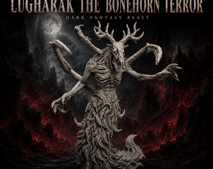 Lugharak The Bonehorn Terror - HGM Exclusive Resin Dark Fantasy Monster Miniature