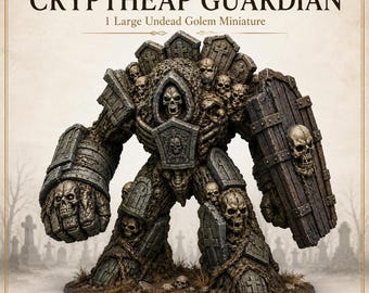 The Cryptheap Guardian - HGM Exclusive Resin Large Undead Golem Monster Miniature
