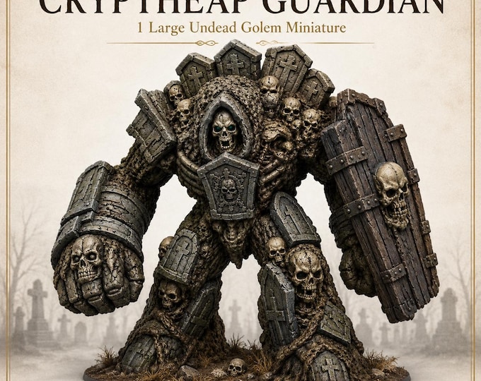 The Cryptheap Guardian - HGM Exclusive Resin Large Undead Golem Monster Miniature