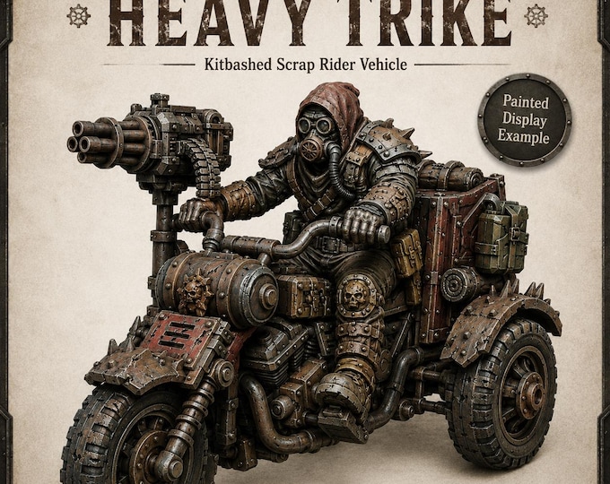 Heavy Trike - 32mm Sci-Fi Resin Vehicle with Rider - HGM Exclusive