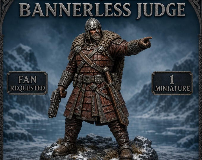 Ironfjord Bannerless Judge | Resin Regimental Officer Miniature | HGM Exclusive