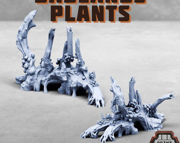 Badlands Plants Kit x6 - Print Minis Licensed 28-32mm Resin Scatter Terrain