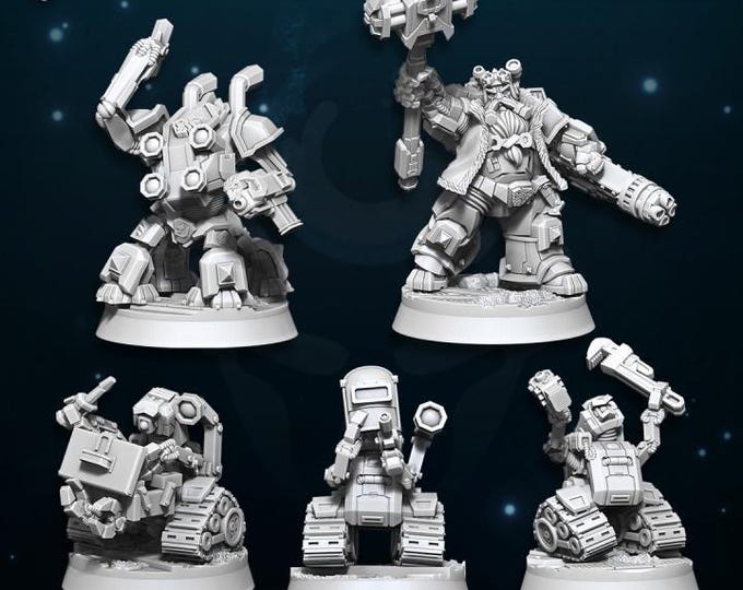 Space Dwarfs Tech Smith - WildMesh - Sci-Fi Grimdark Squad Miniatures