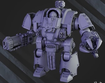 Space Knights Heavy Walker - Empire - Grimdark - DakkaDakka - Sci-Fi Grimdark Vehicle