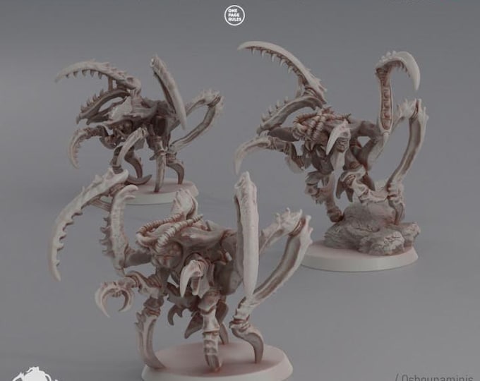 Leaper Shrimp (1-6) - Deep Hive - Oshounaminis - Tabletop wargaming miniature for Grimdark | OPR | Sci-fi | Alien Bug Proxy | Printed mini