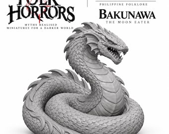 Bakunawa Miniature | Philippine Folklore Monster | Folk Horror Resin Model | RPG Creature | Multiple Sizes | Unpainted HGM Exclusive