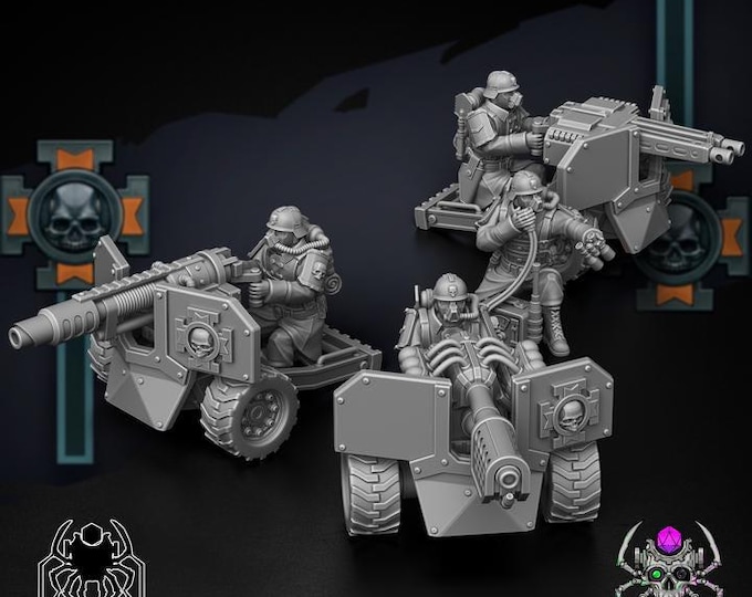 Korps Of Ashes - Fire Support Team • 32mm Grimdark - Sci-Fi Wargames & TTRPG | Eight Legs Miniatures mini