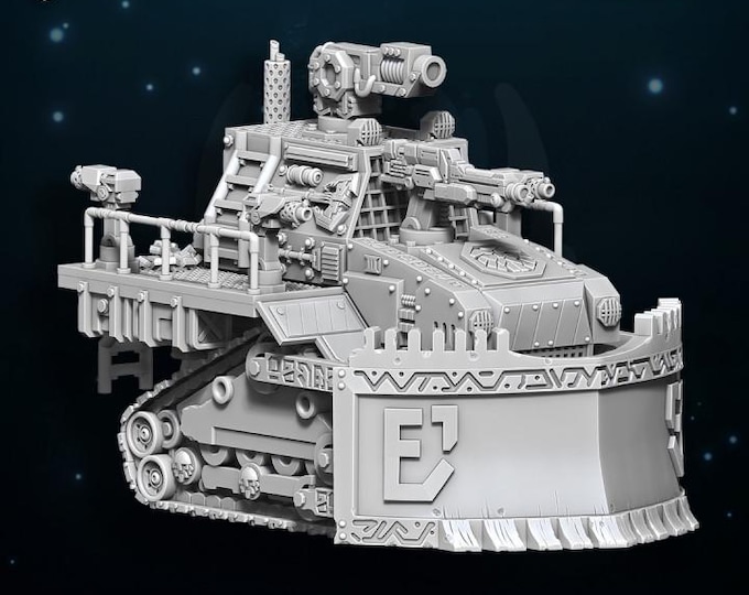 Space Dwarfs - Miniatures - Starforge Bulldozer - Wildmesh -Tabletop Wargaming for Grimdark | Alternative  | OPR Sci-Fi mini