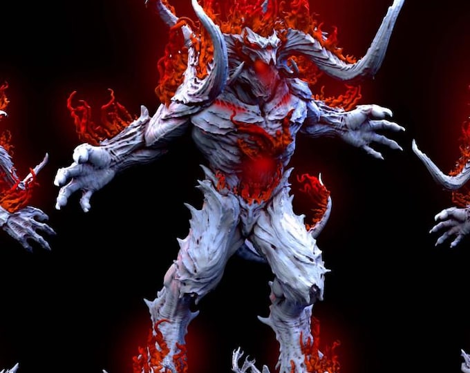 Chaos Greater Demon Valarauko Fantasy Miniature  - Mini Monster Mayhem - Tabletop Wargaming for Grimdark | OPR Sci-Fi & Fantasy