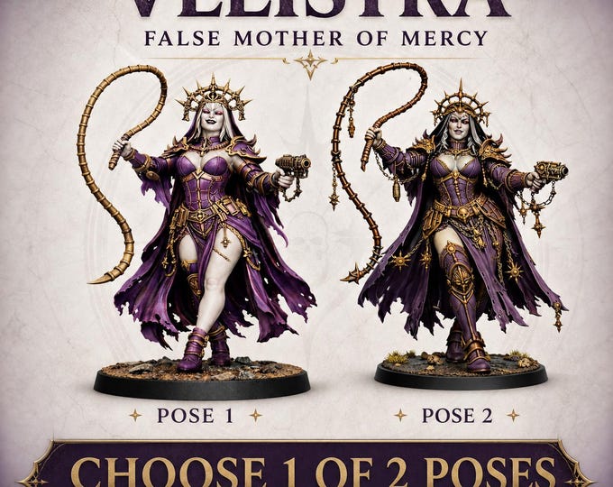 Velistra, False Mother of Mercy - Marble Legion Gothic Sci-Fi Resin Character - 2 Poses