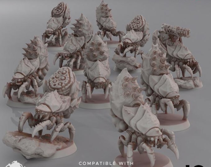 Bugs 2.0 shooter / slasher x10 - Oshounaminis - Deep Hive - Sci-Fi - Resin Vehicle