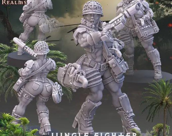 Jungle Fighter Medic - Across the Realms - Tabletop Wargaming for Grimdark | Alternative  | OPR Sci-Fi mini