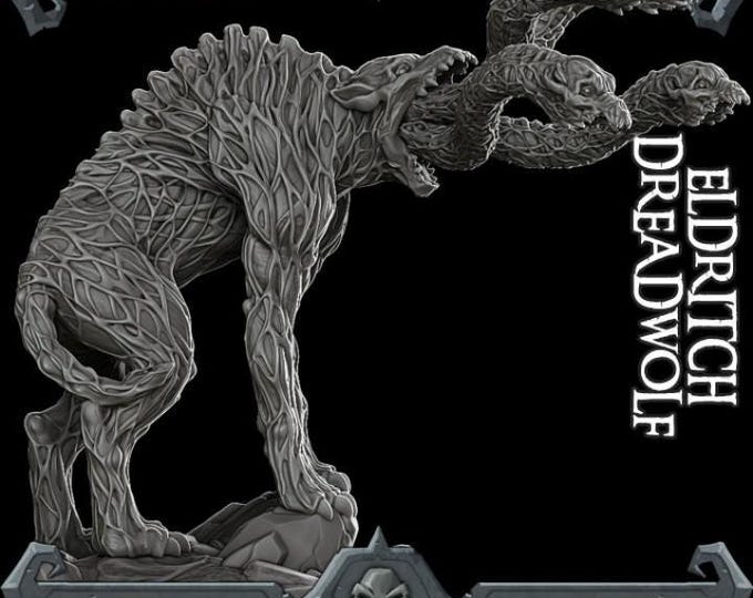 Eldritch Dreadwolf - Rocket Pig Games - Tabletop Wargaming for Grimdark | OPR Sci-Fi & Fantasy Resin Mini