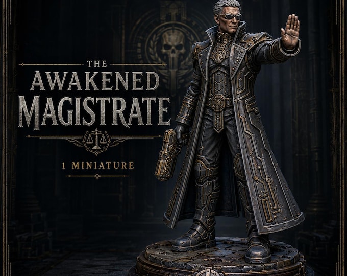 The Awakened Magistrate 32mm Resin Sci-Fi Character Miniature – Legends of Judgement – HGM Exclusive