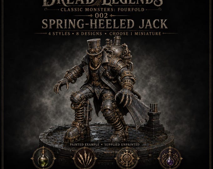 Spring-Heeled Jack | Choose 1 of 8 Gothic Horror Resin Miniatures | 4 Styles | HGM Exclusive