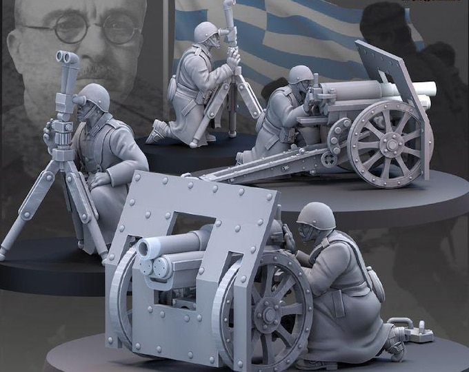 Schneider-Danglis 75mm Gun - Tabletop Wargaming Miniature for Grimdark | OPR | Sci-fi