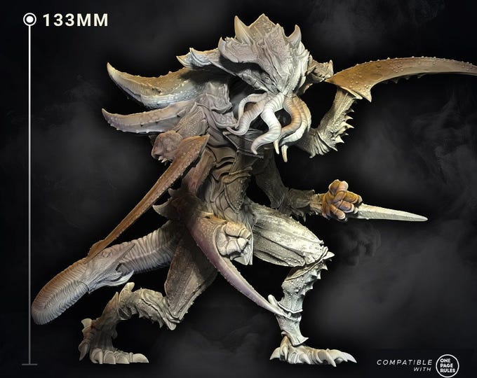 Hive Kelth Vorex Ascendant - WildMesh - Sci-Fi Grimdark Character Miniature
