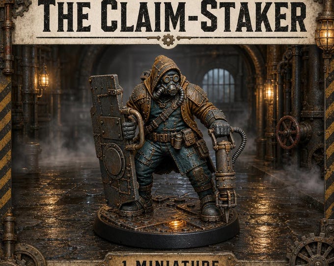 Sci-Fi Industrial Worker Resin Miniature | The Claim-Staker | Highland Underworks