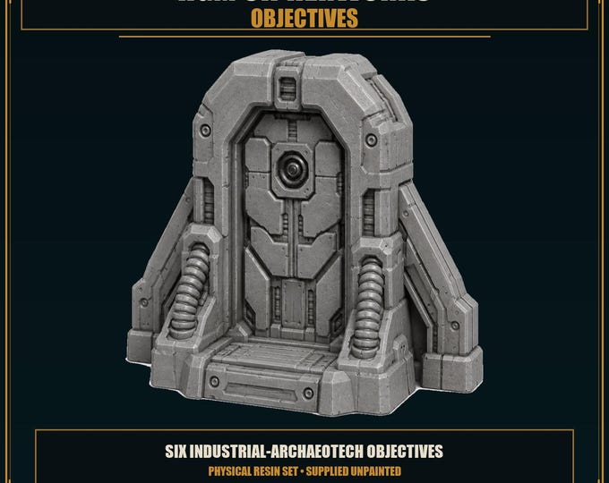 HGM Cipherworks Objectives | 6 Physical Resin Objective Markers | 40mm Footprint | HGM Exclusive
