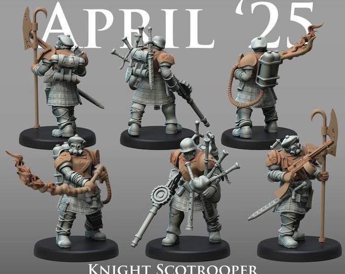 Scottish Knight Troopers Guard Miniatures - Belthazark - Sci-Fi Grimdark - Resin Miniature