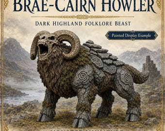 Brae-Cairn Howler- Scottish Highland Folklore - HGM Exclusive Resin Dark Fantasy Monster Centerpiece