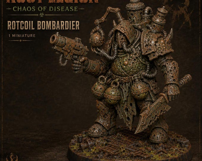 Rotcoil Bombardier | Rust Legion / Chaos of Disease | HGM Exclusive 32mm Resin Character Miniature