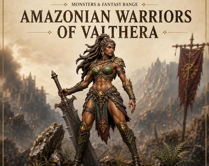 Amazonian Warriors of Valthera - HGM Exclusive Resin Fantasy Warrior Miniatures