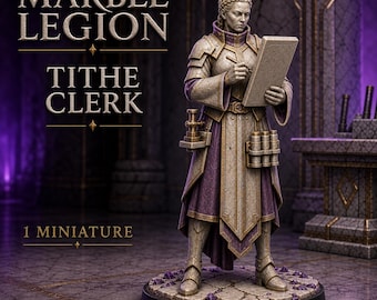 Marble Legion Tithe Clerk | Fantasy Administrator Miniature | HGM Resin Character