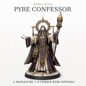 Chaos Of Excess Cult Pyre Confessor - Marble Legion - Highland Gaming Minis Exclusive Compatible with Legion Wars OPR Grimdark
