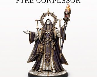 Chaos Of Excess Cult Pyre Confessor - Marble Legion - Highland Gaming Minis Exclusive Compatible with Legion Wars OPR Grimdark