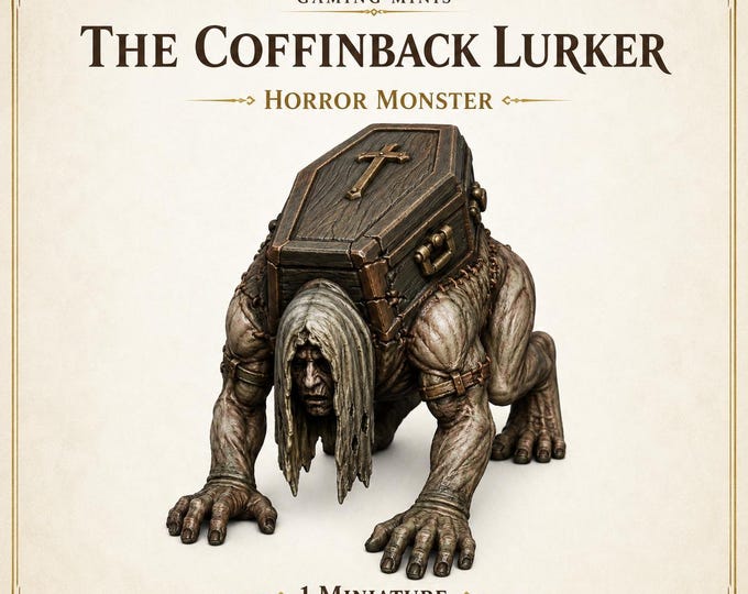The CoffinBack Lurker - HGM Exclusive Resin Undead Dark Fantasy Monster Miniature
