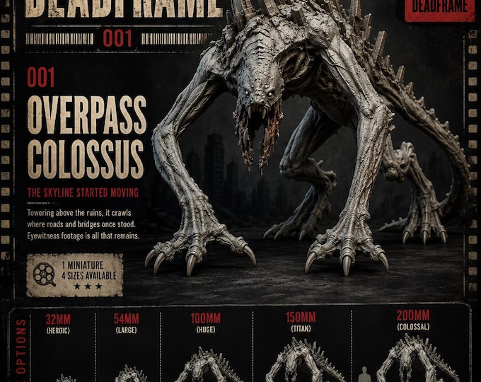 Overpass Colossus | DEADFRAME HGM Exclusive | Horror Tabletop Miniature | 32–120mm BasesHGM Exclusive