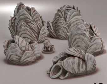 Terrain Deep Hive Bug Nests - Oshounaminis - Tabletop wargaming miniature for Grimdark | OPR | Sci-fi | Alien | Bug | Resin 3D Printed